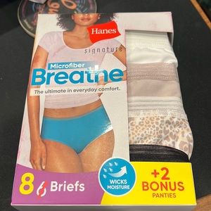 Hanes Women's Signature Microfiber Brief Underwear, 7-Pack